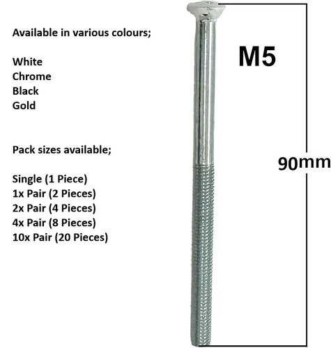 Pvc türgriffschrauben 90 - türgriffschrauben, m5