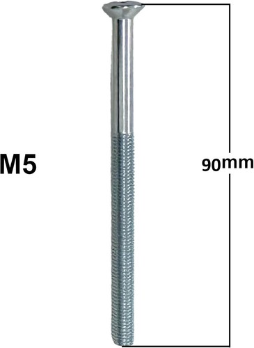 Pvc türgriffschrauben m5 - pvc,